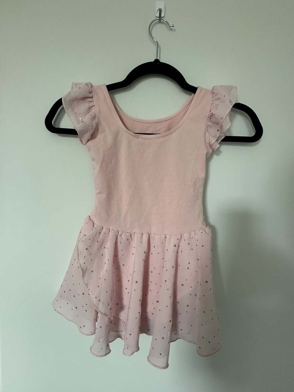 Arshiner Girls Pink Ballet Dress Tutu Sequins Dance Wear With Chiffon Skirt
